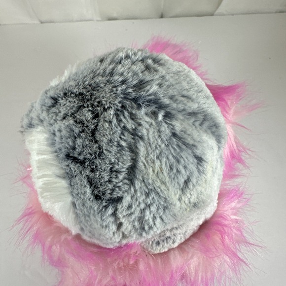 Aurora 8.5" Fuzzy PomPom Peguin Plush w/Pink Fuzzy Winter Coat - Picture 8 of 13